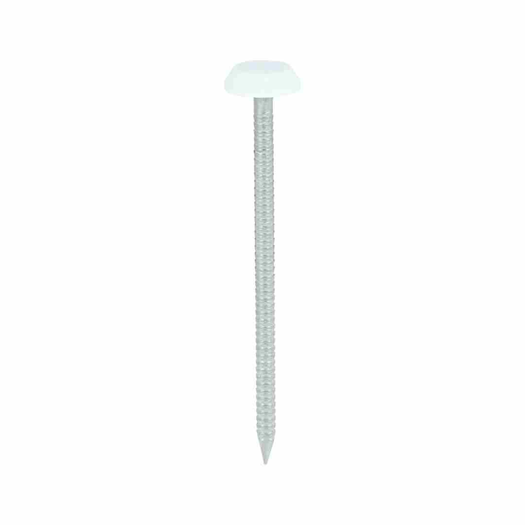 Polymer Headed Nails 65mm White (100)