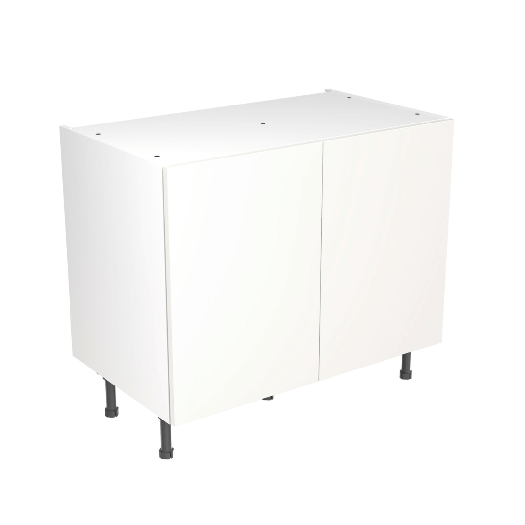 Kitchen Kit Slab Standard White 1000 Base Cabinet