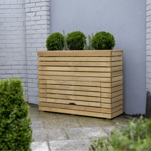 Tall Linear Planter With Storage 920mm x 1200mm x 400mm