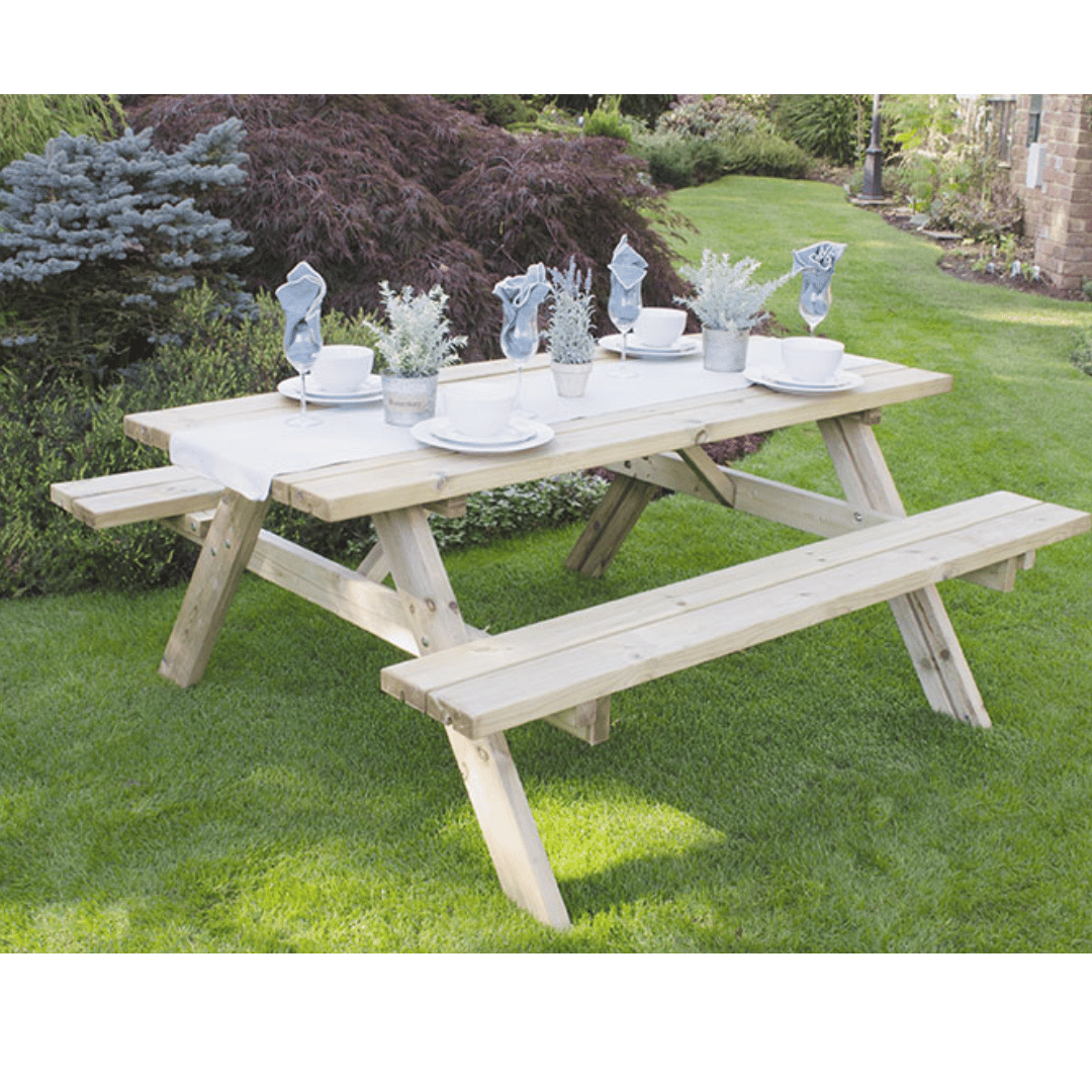 Rectangular Picnic Large Table 770mm x 1770mm x 1530mm