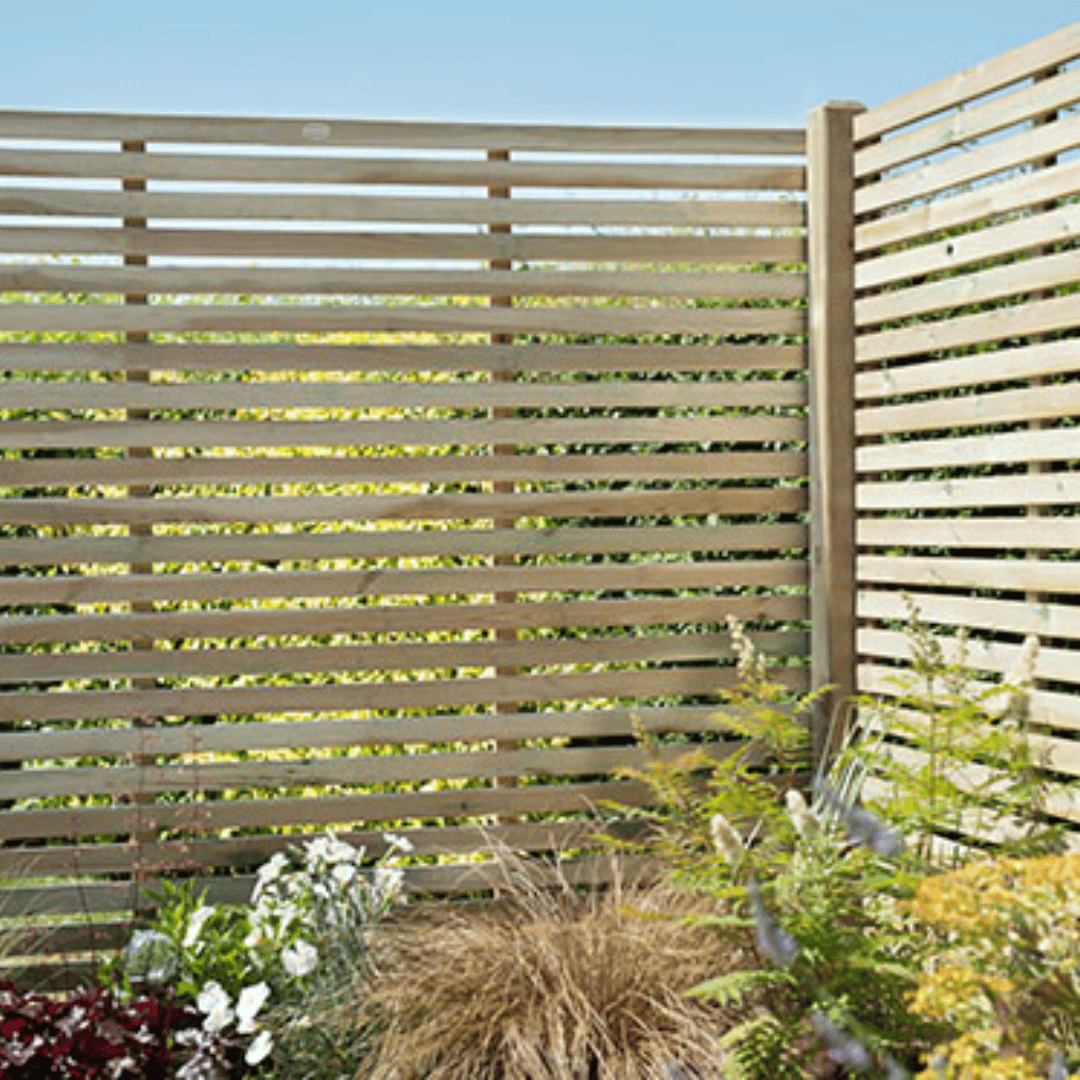 Pressure Treated Contemporary Slatter Fence Panel 1200mm x 1800mm