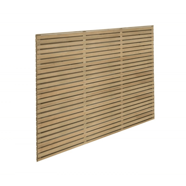 Pressure Treated Contemporary Double Slatted Panel 1510mm x 1800mm