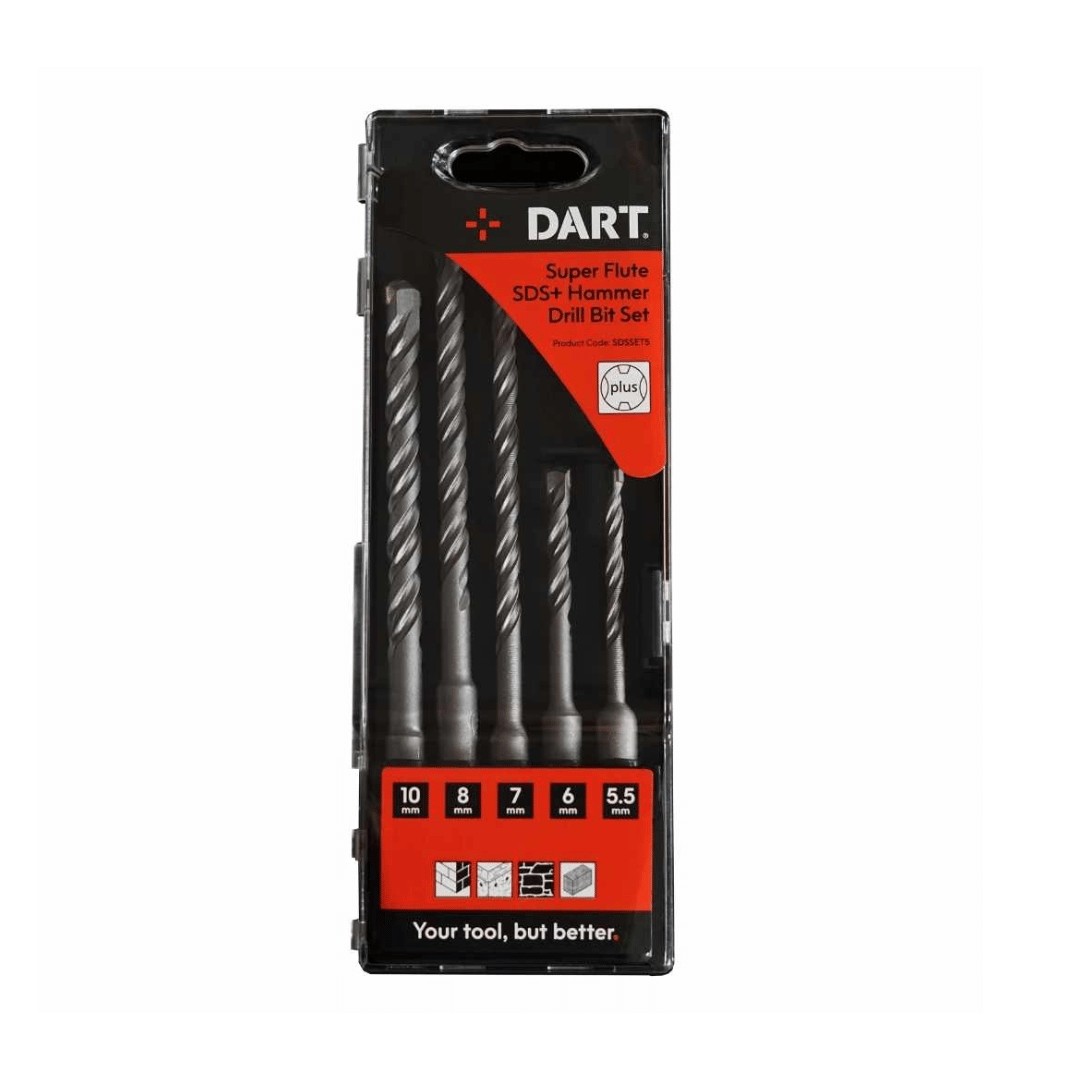 Dart 5 Piece SDS+ Hammer Drill Bit Set